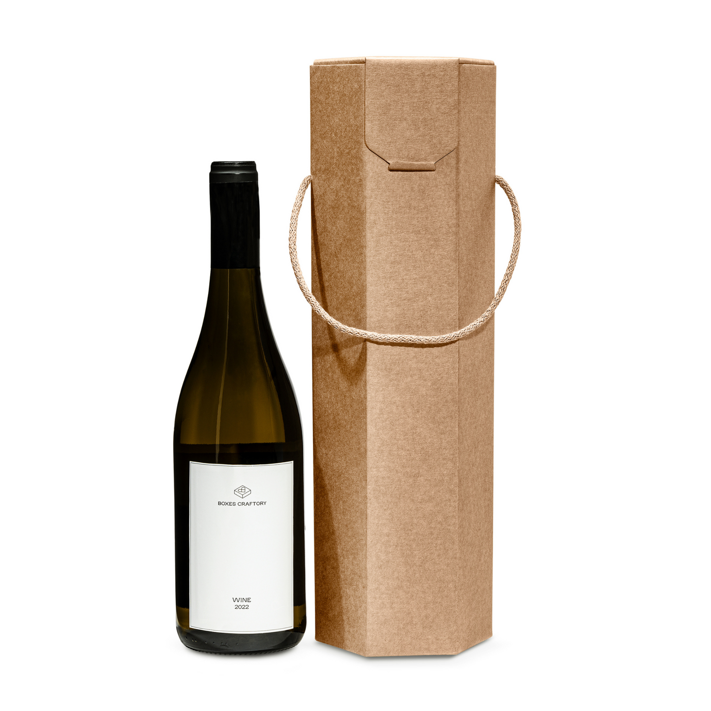 Bolsas de vino hexagonales rústicas (10 piezas, 14” aprox.)