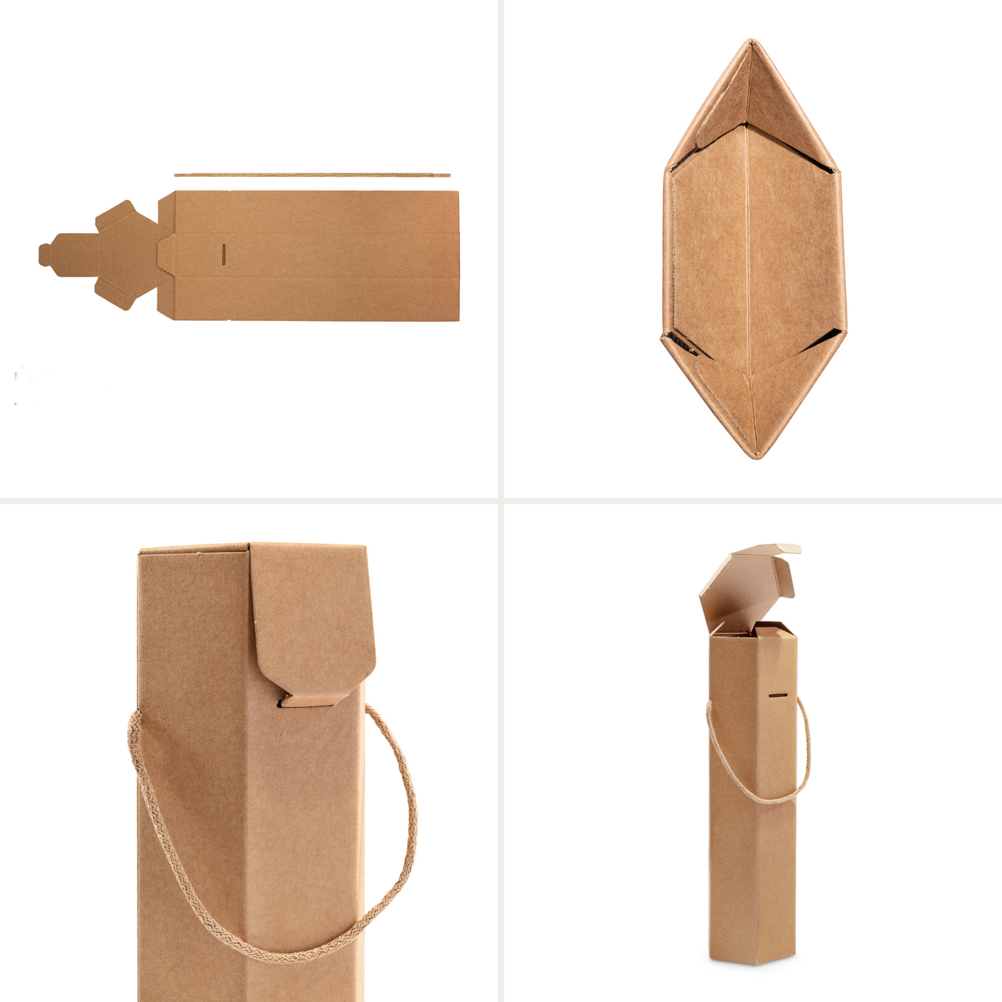 Bolsas de vino hexagonales rústicas (10 piezas, 14” aprox.)