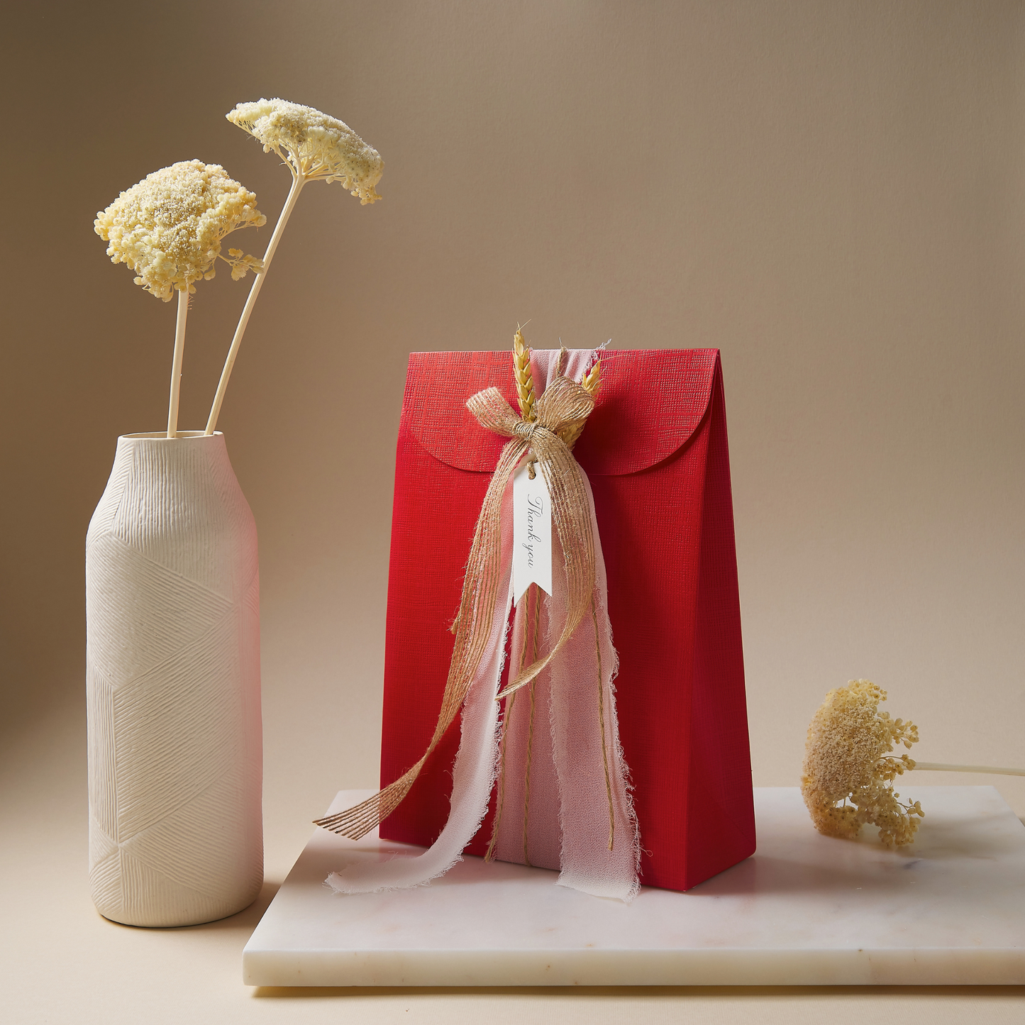 Red Silk Favor Bag (20 pcs, 6.7” ca.)